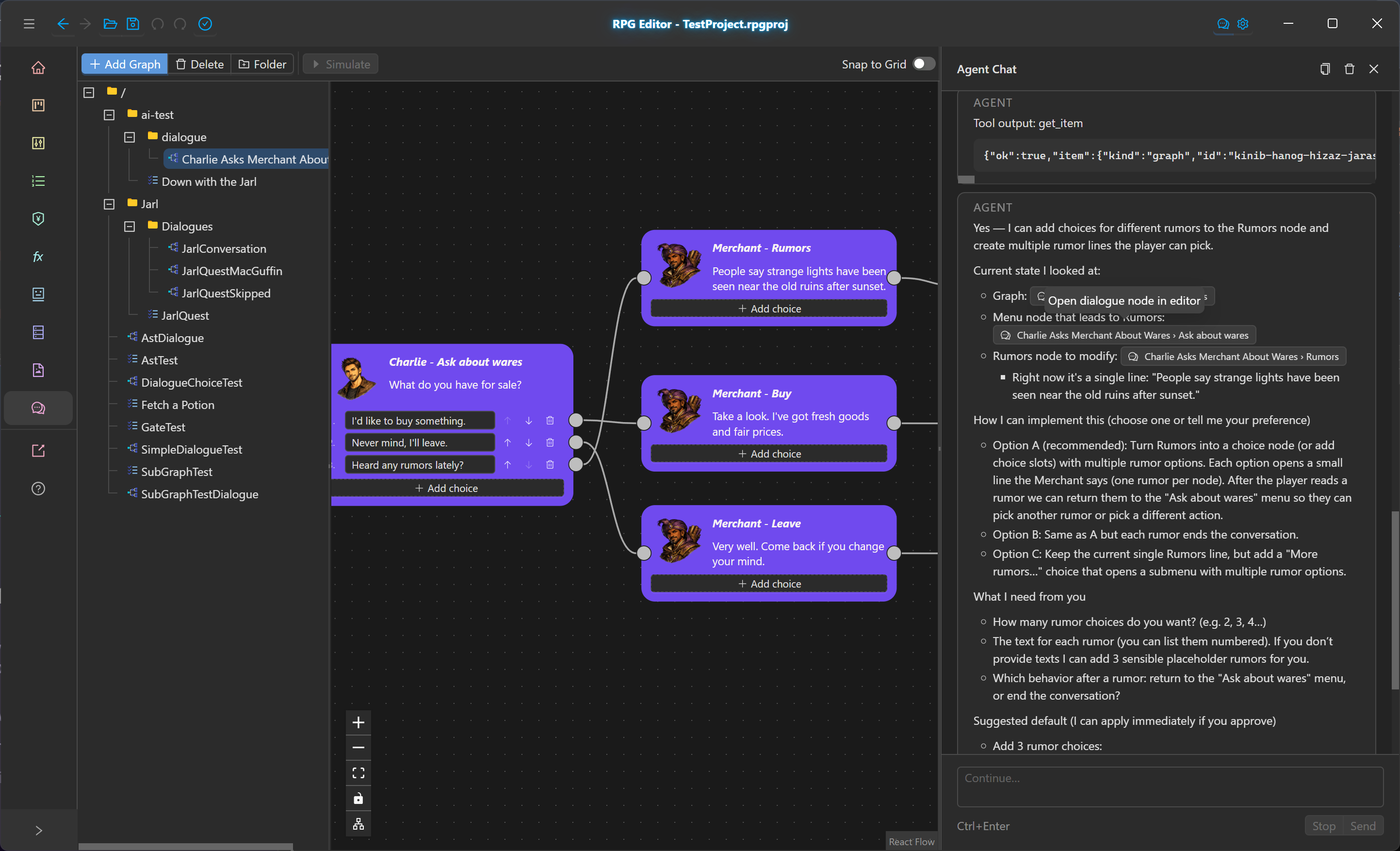 AI assistance screenshot