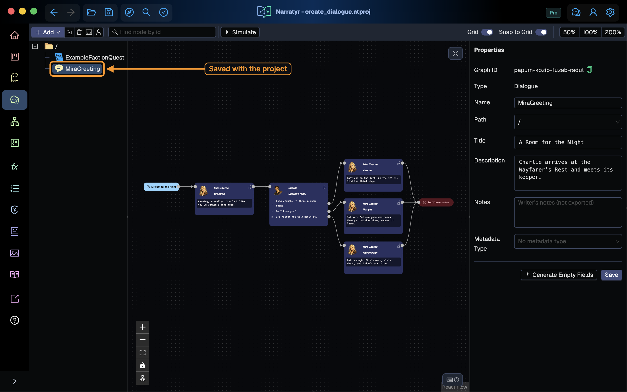 The completed graph in the tree